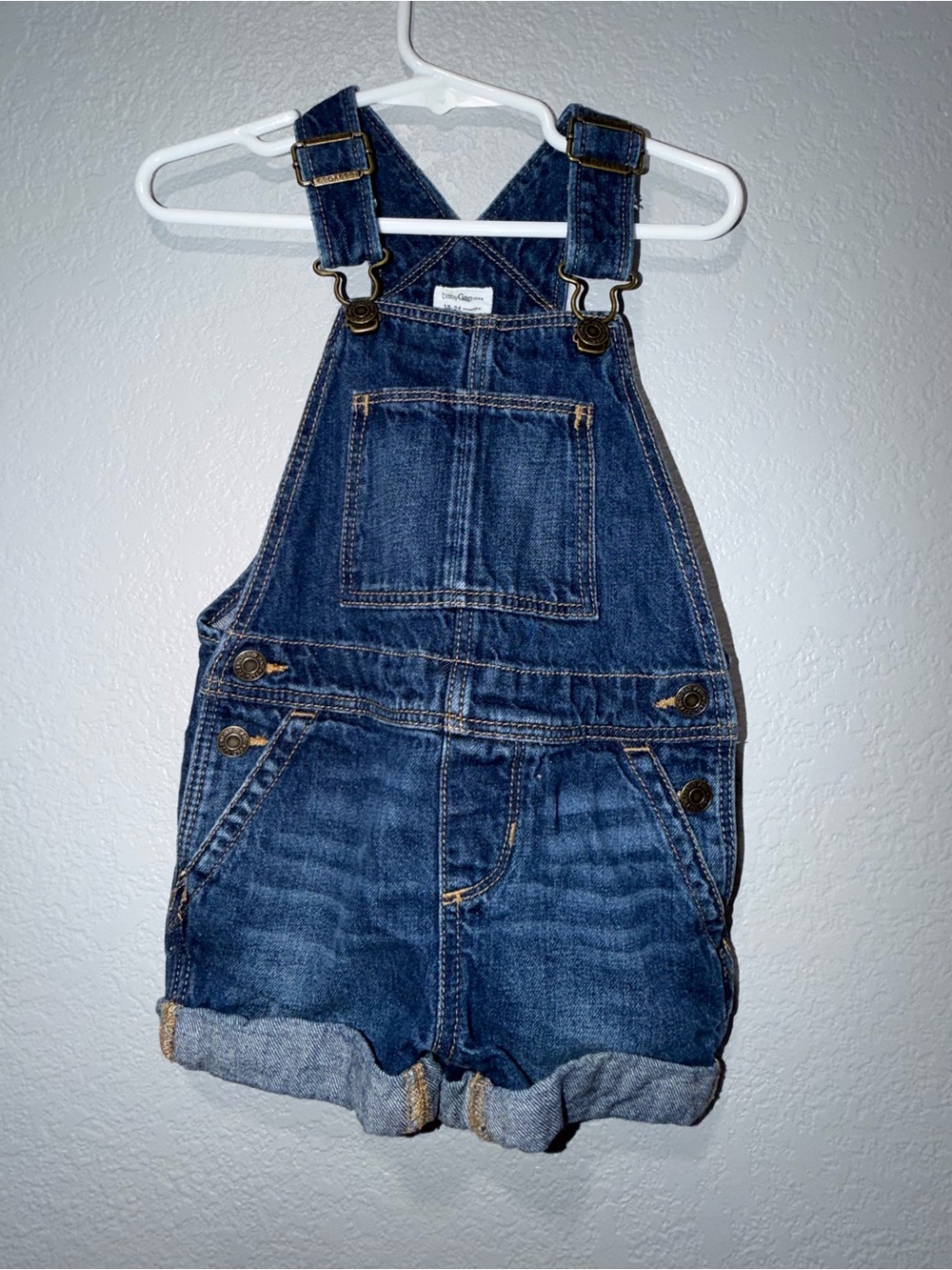 Baby Gap Denim Shortalls Size 18–24 Months